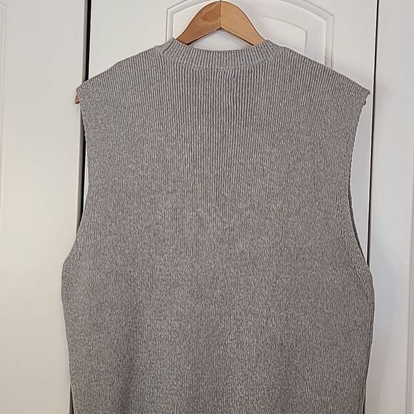 Topman Men's Knit Sweater Top Vest Light Gray Size M - Picture 9 of 12
